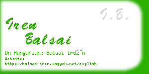iren balsai business card